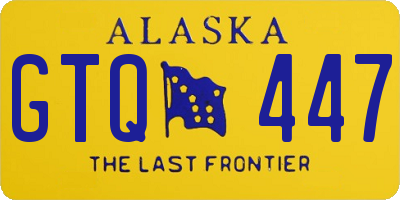 AK license plate GTQ447