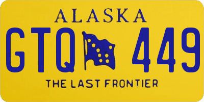 AK license plate GTQ449