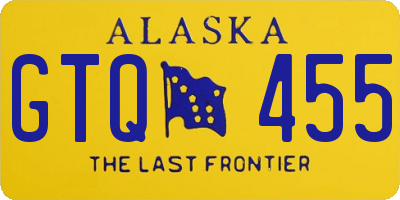 AK license plate GTQ455