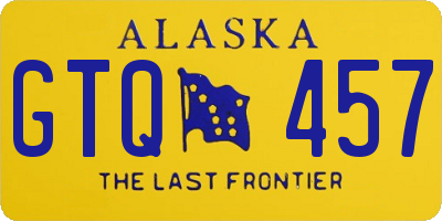 AK license plate GTQ457