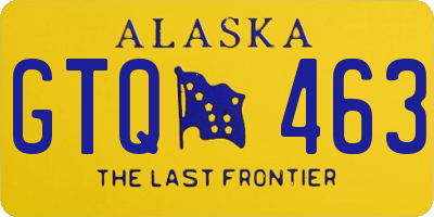AK license plate GTQ463