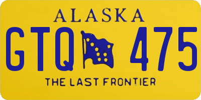 AK license plate GTQ475
