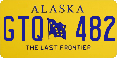 AK license plate GTQ482