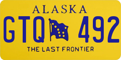 AK license plate GTQ492