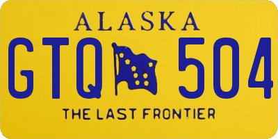 AK license plate GTQ504