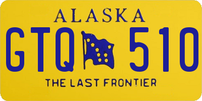 AK license plate GTQ510
