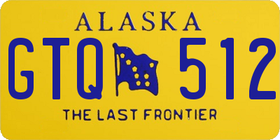 AK license plate GTQ512