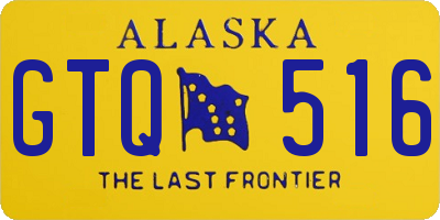 AK license plate GTQ516