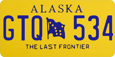 AK license plate GTQ534