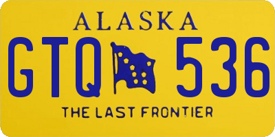 AK license plate GTQ536
