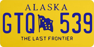 AK license plate GTQ539