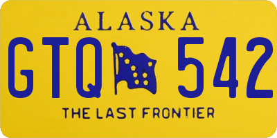 AK license plate GTQ542