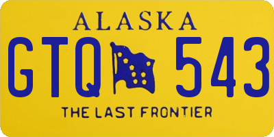 AK license plate GTQ543