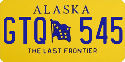 AK license plate GTQ545