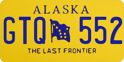 AK license plate GTQ552