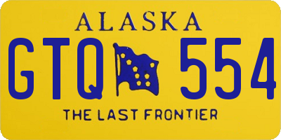 AK license plate GTQ554