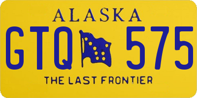 AK license plate GTQ575