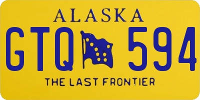 AK license plate GTQ594