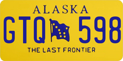 AK license plate GTQ598