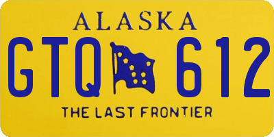 AK license plate GTQ612