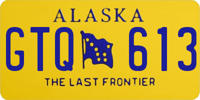 AK license plate GTQ613