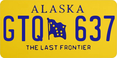 AK license plate GTQ637
