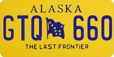 AK license plate GTQ660