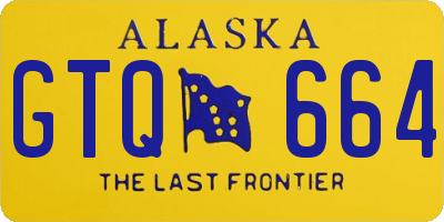 AK license plate GTQ664