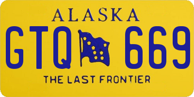 AK license plate GTQ669