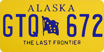 AK license plate GTQ672