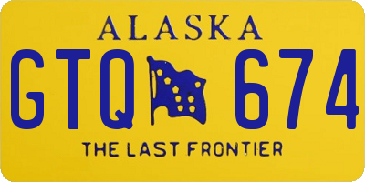 AK license plate GTQ674