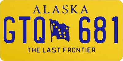 AK license plate GTQ681