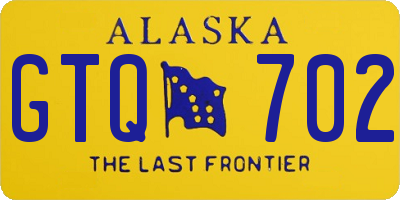AK license plate GTQ702