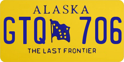 AK license plate GTQ706