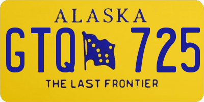 AK license plate GTQ725