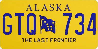 AK license plate GTQ734