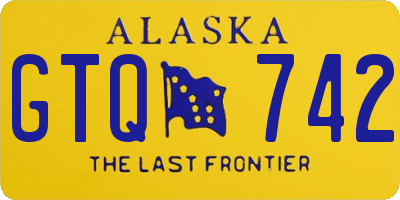 AK license plate GTQ742