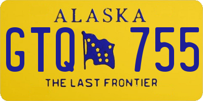 AK license plate GTQ755