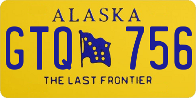 AK license plate GTQ756