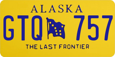 AK license plate GTQ757