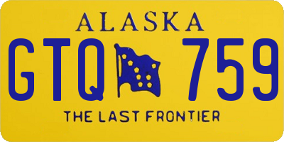 AK license plate GTQ759