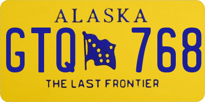 AK license plate GTQ768