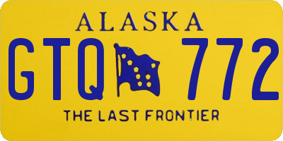AK license plate GTQ772