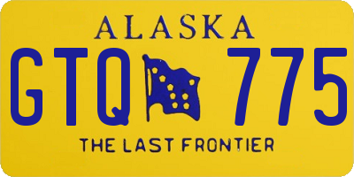 AK license plate GTQ775