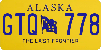 AK license plate GTQ778