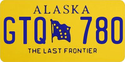 AK license plate GTQ780
