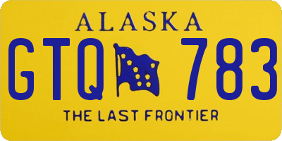 AK license plate GTQ783