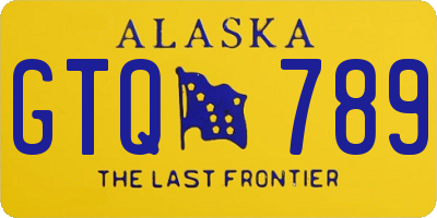 AK license plate GTQ789