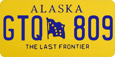 AK license plate GTQ809