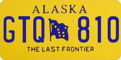 AK license plate GTQ810